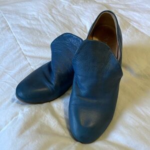 Bueno | Shootie | Band | Soft | Blue | Leather Flats | Size 39